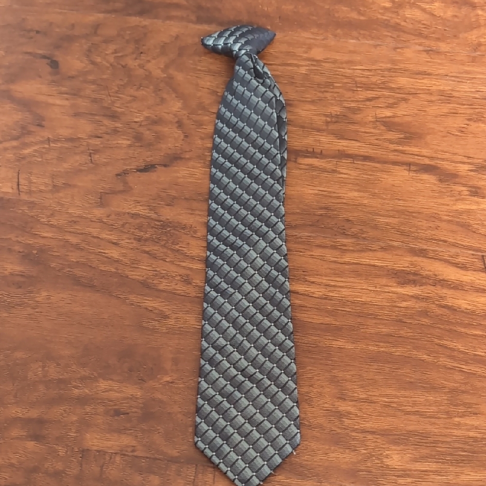 Blue and Gray Striped Tie with‎ Classic Design